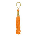 Orange Tassel Keychain